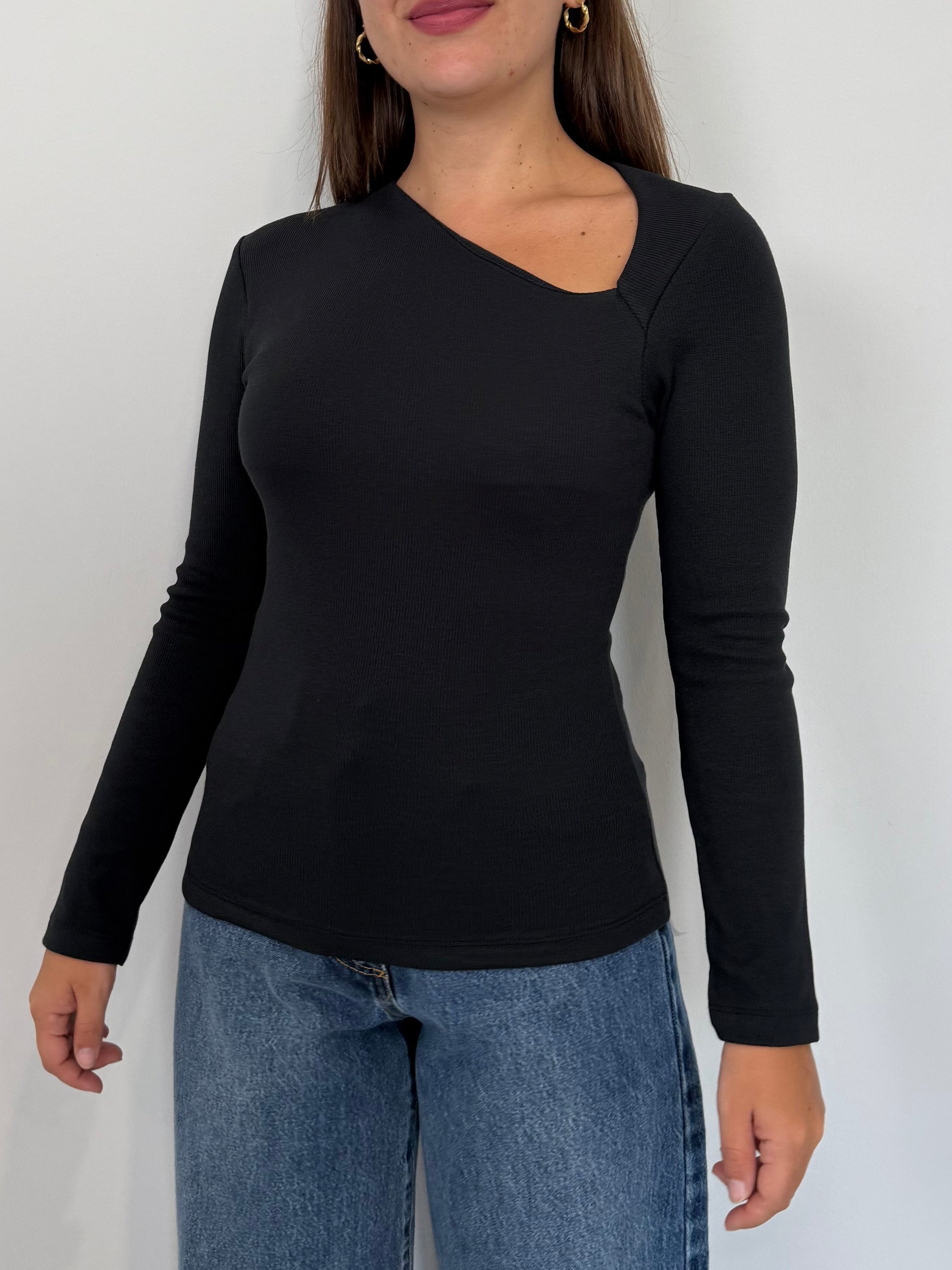 SusyMix - Maglia con cutout nero