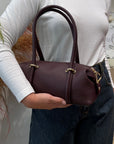 Civico23 - Borsa a spalla in vera pelle vino