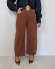 Tensione In - Jeans barrel tabacco