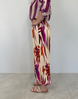 Haveone - Pantalone tropical multicolor