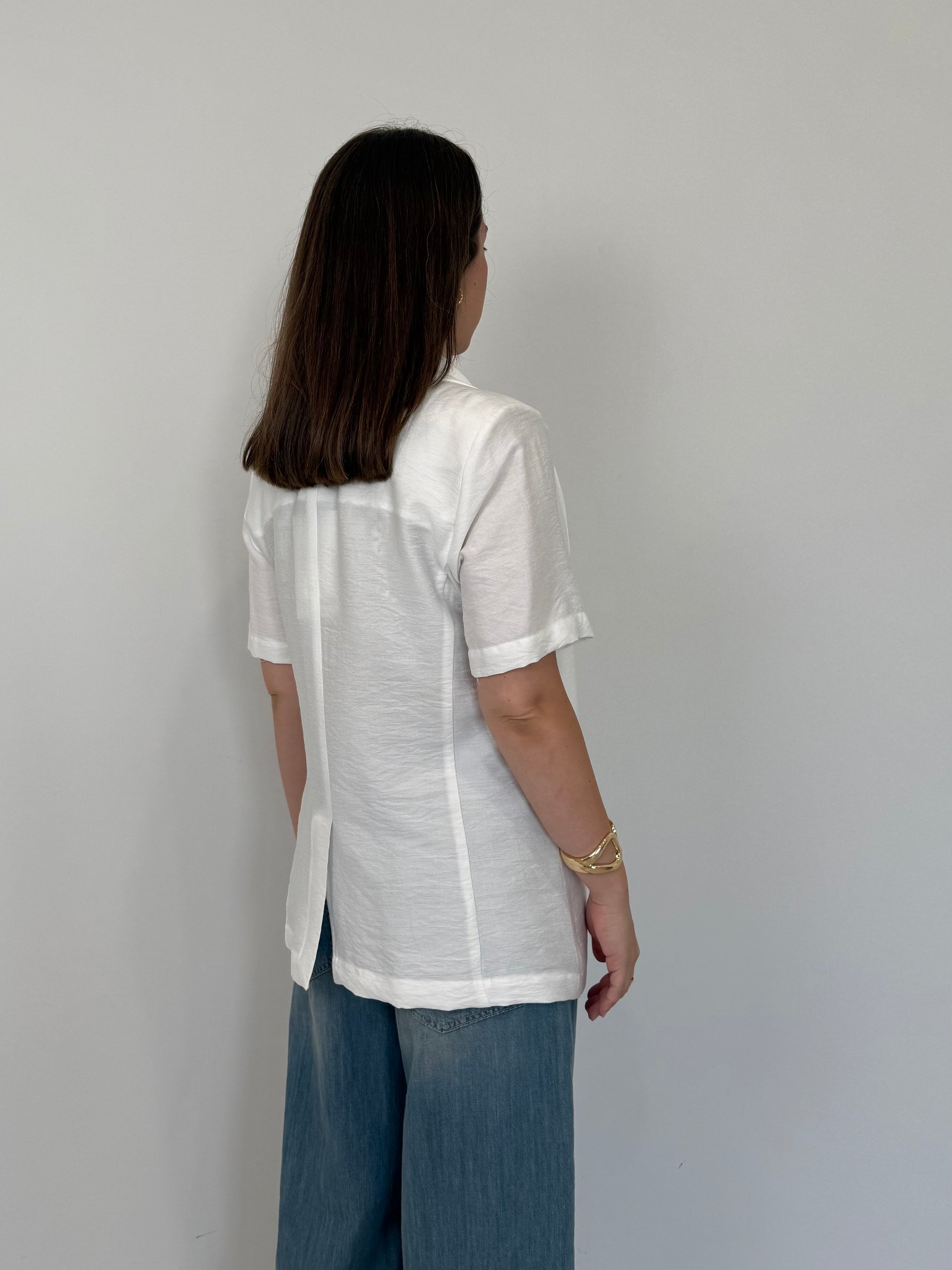 Haveone - Giacca mezza manica easy bianca