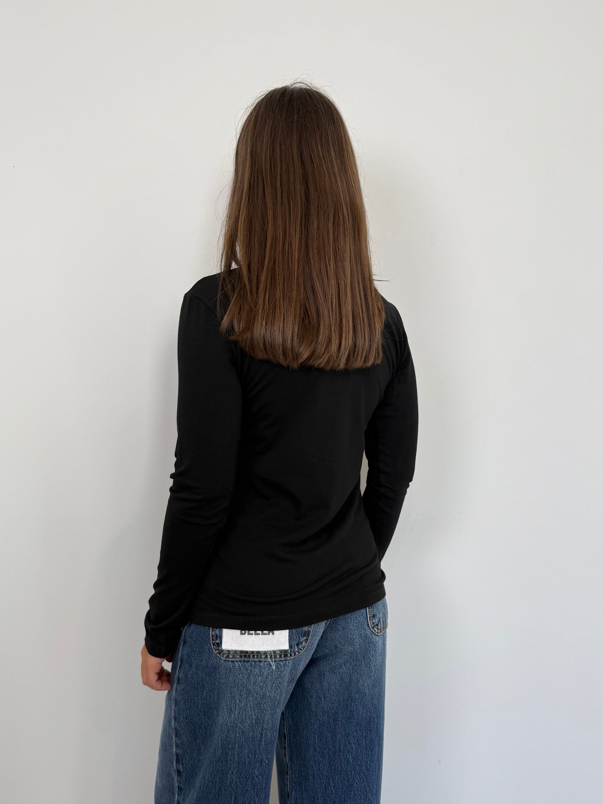 Haveone - Maglia girocollo manica lunga nera