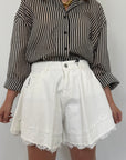 Haveone - Short Ivy farfalla bianco con pizzo