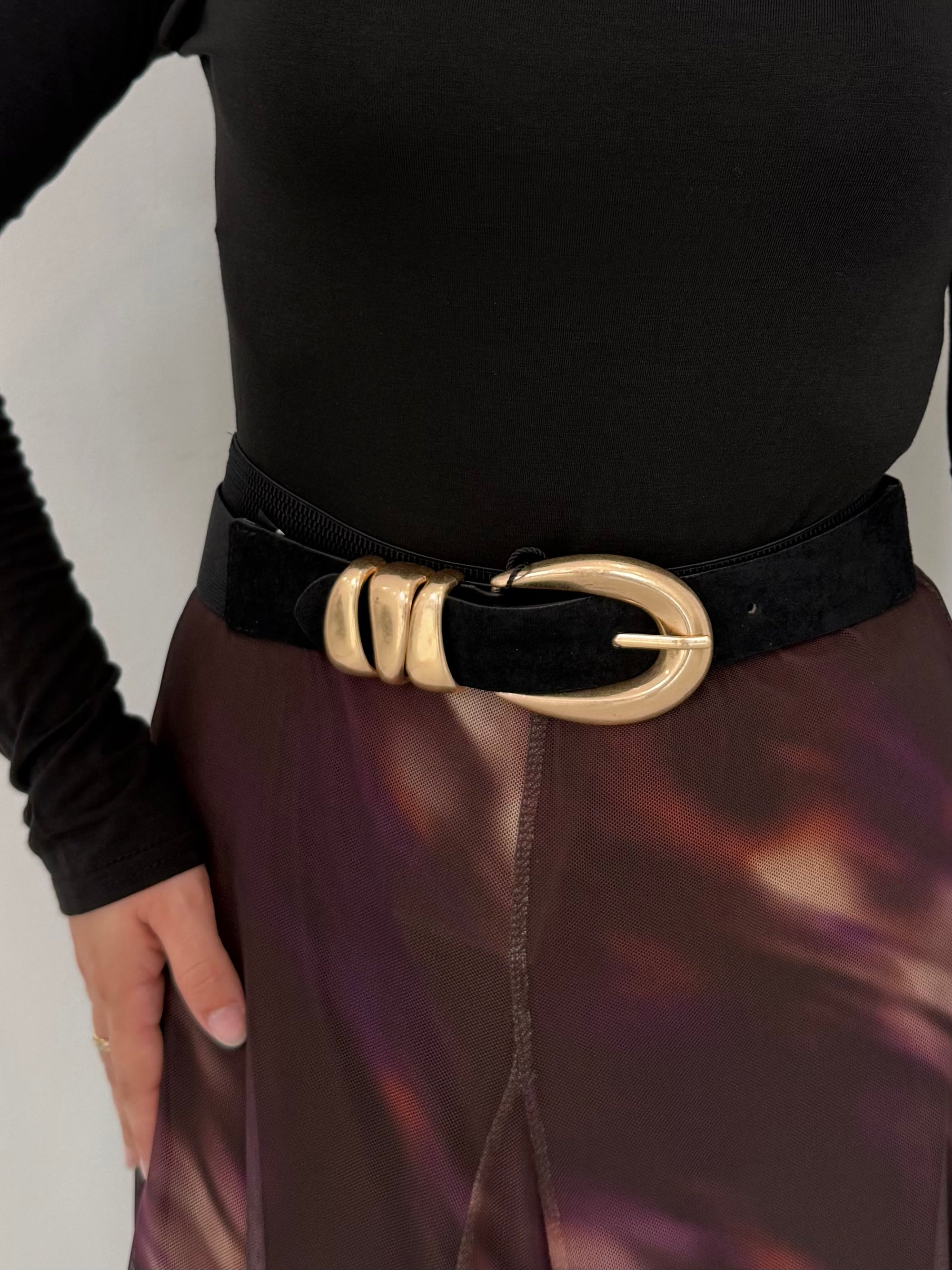 SusyMix - Cintura con elastico nera