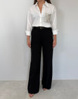 SusyMix - Pantalone fluido flare nero