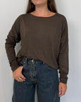 SusyMix - Maglia scatola scollo barca moro