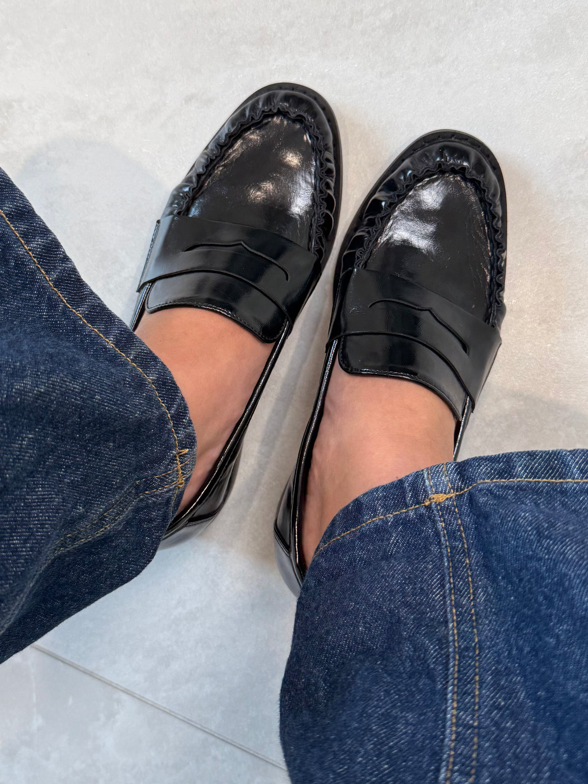 Mocassino vernice nero