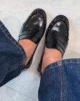 Mocassino vernice nero