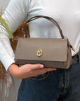 Civico23 - Tracolla pasticcino vera pelle taupe