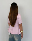 Haveone - T-shirt godet rosa