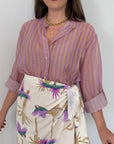 Haveone - Camicia righe fini lilla