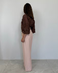 Haveone - Pantalone con cintura catena rosa