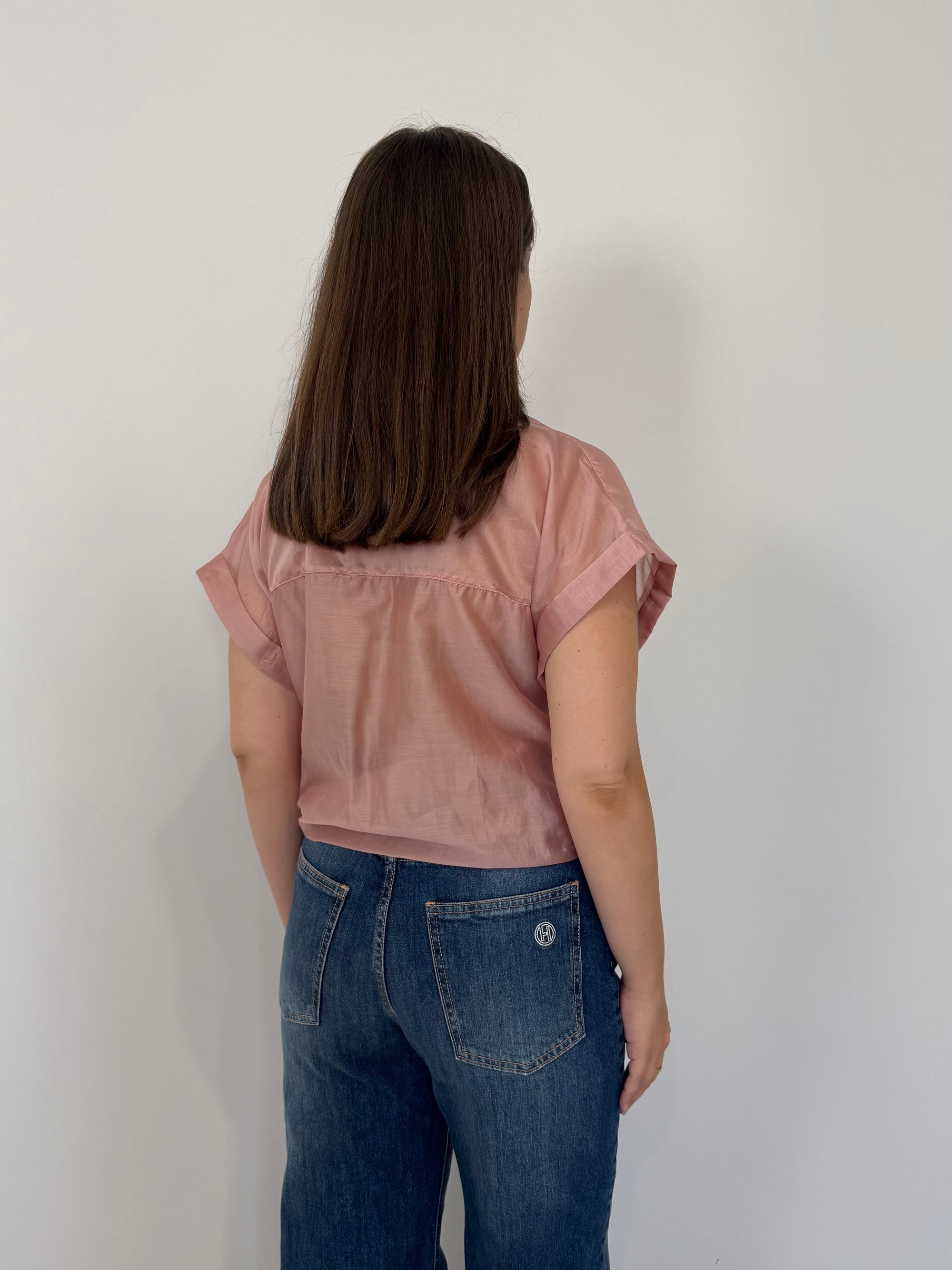SusyMix - Camicia con tasca paillettes rosa
