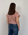 SusyMix - Camicia con tasca paillettes rosa