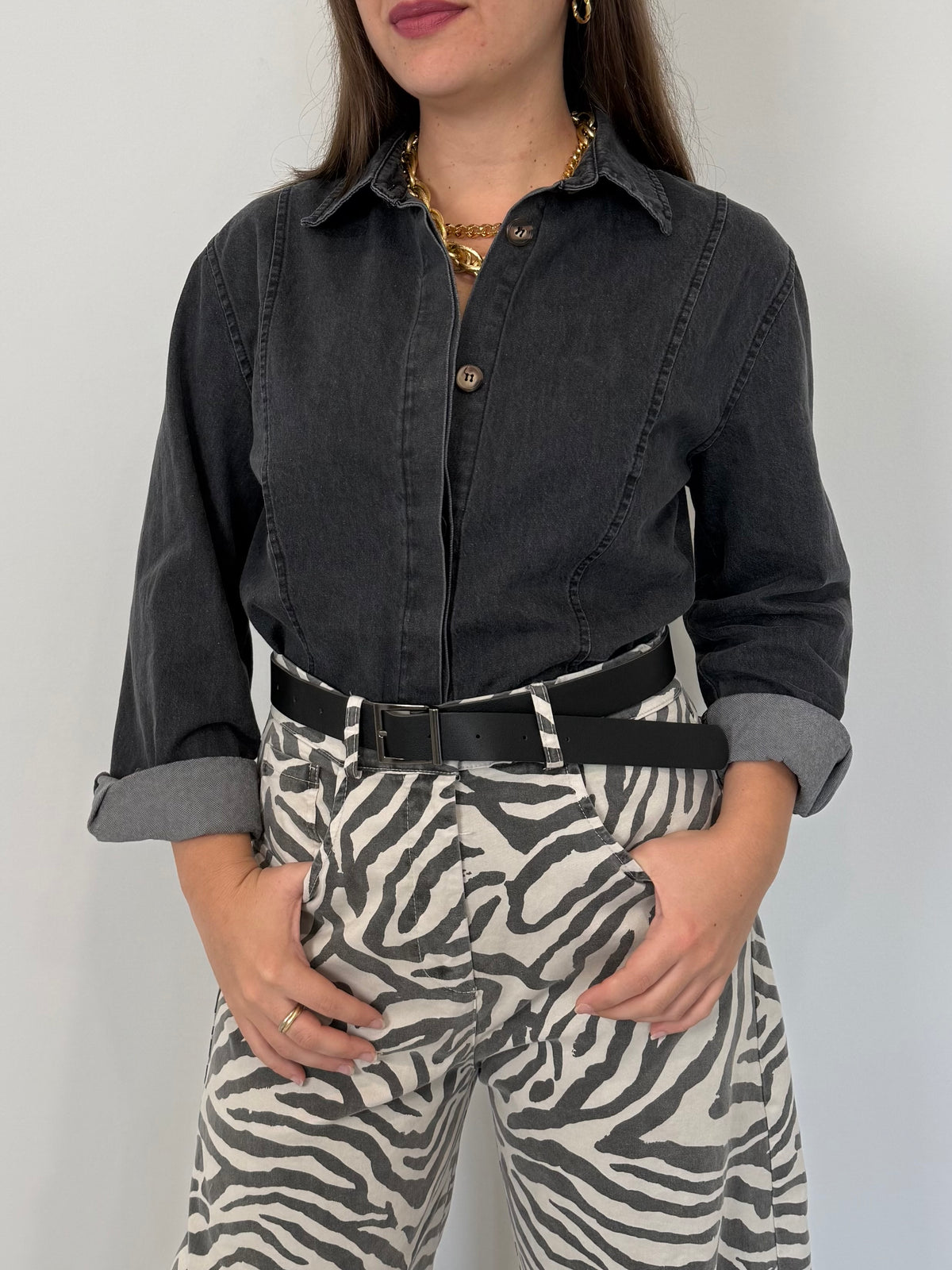 SusyMix - Camicia in denim sagomata