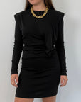Haveone - Abito con spalline e nodo nero