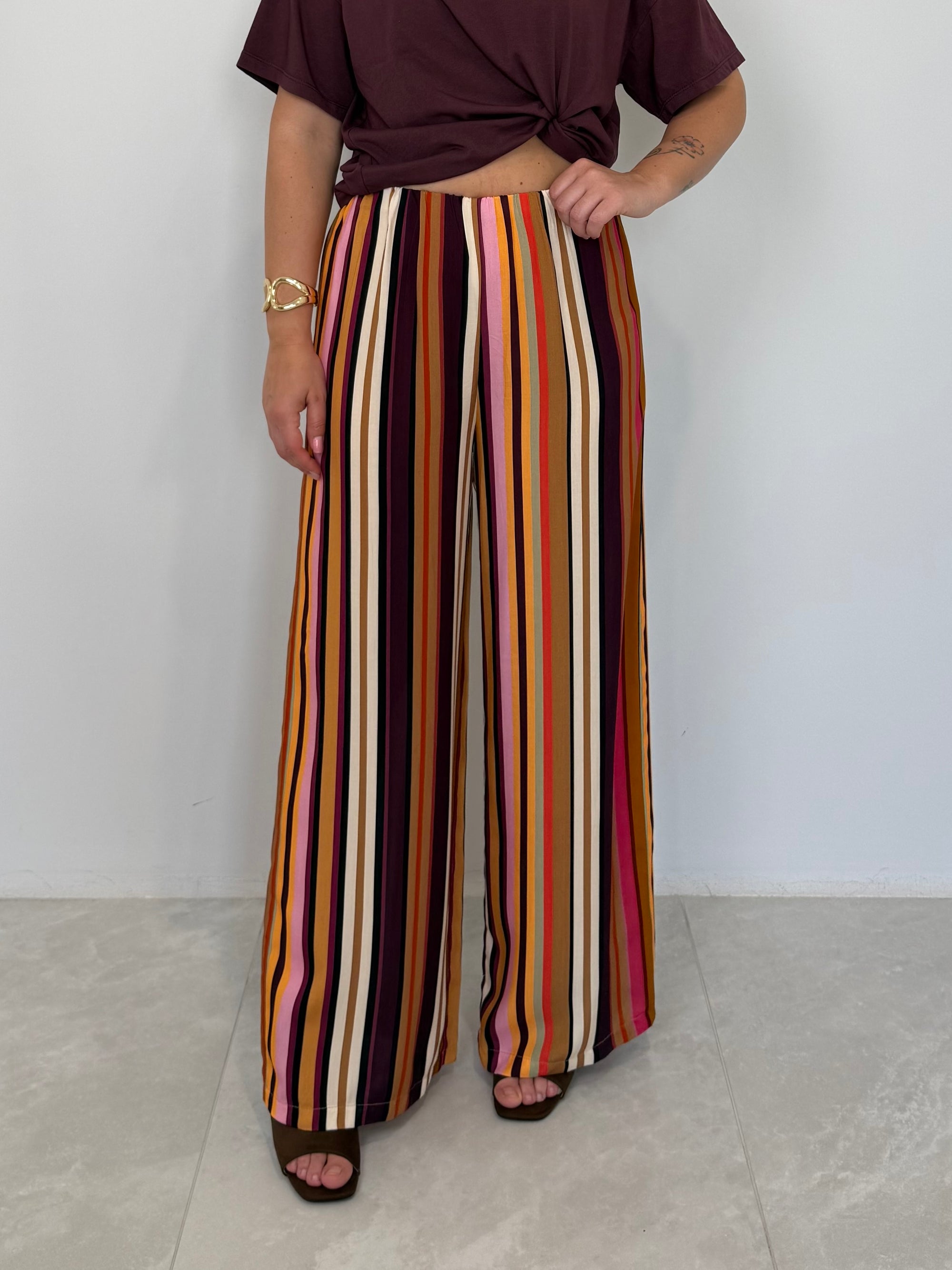 Haveone - Pantalone millerighe multicolor