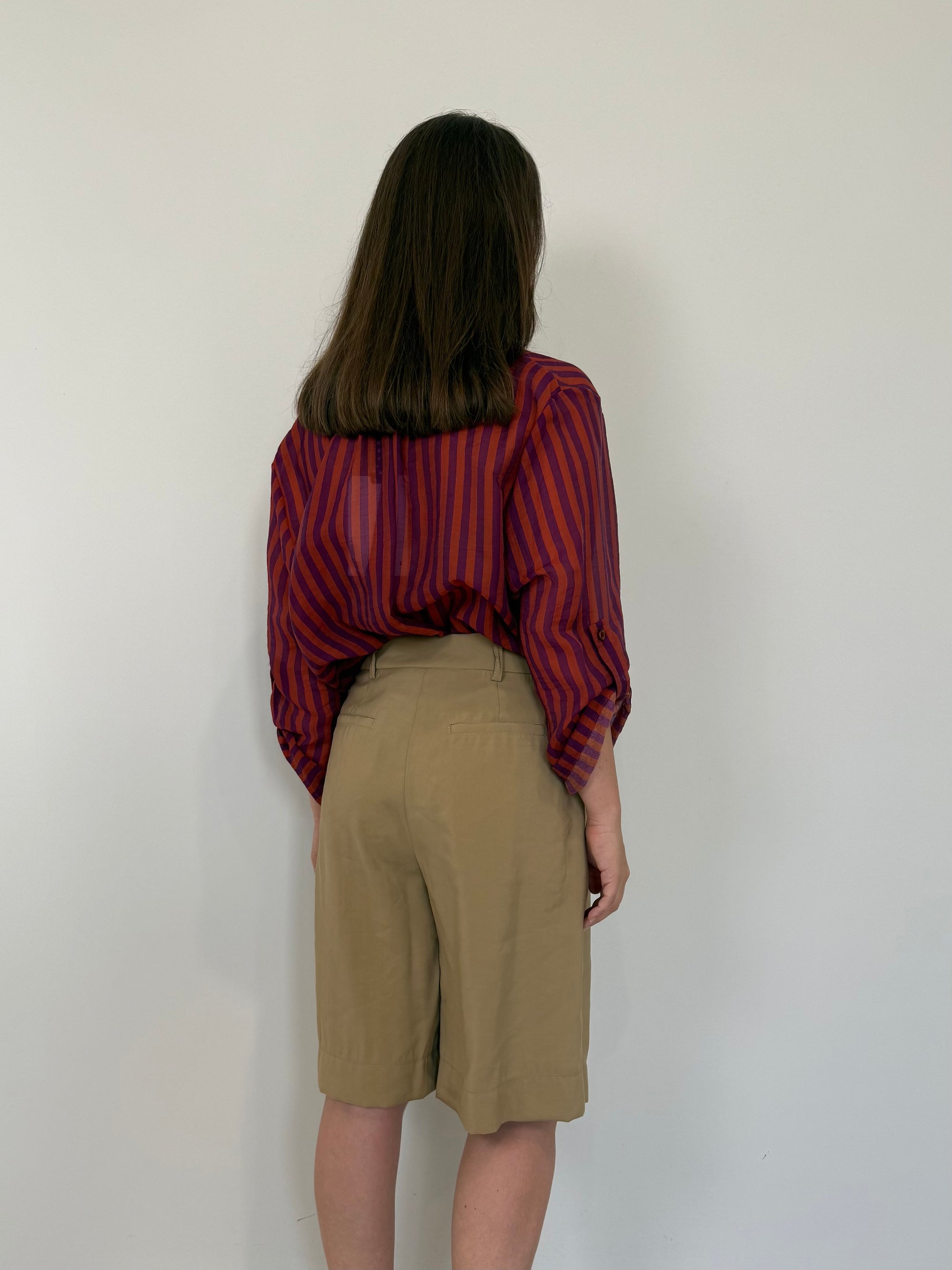 Tensione In - Bermuda in cupro camel