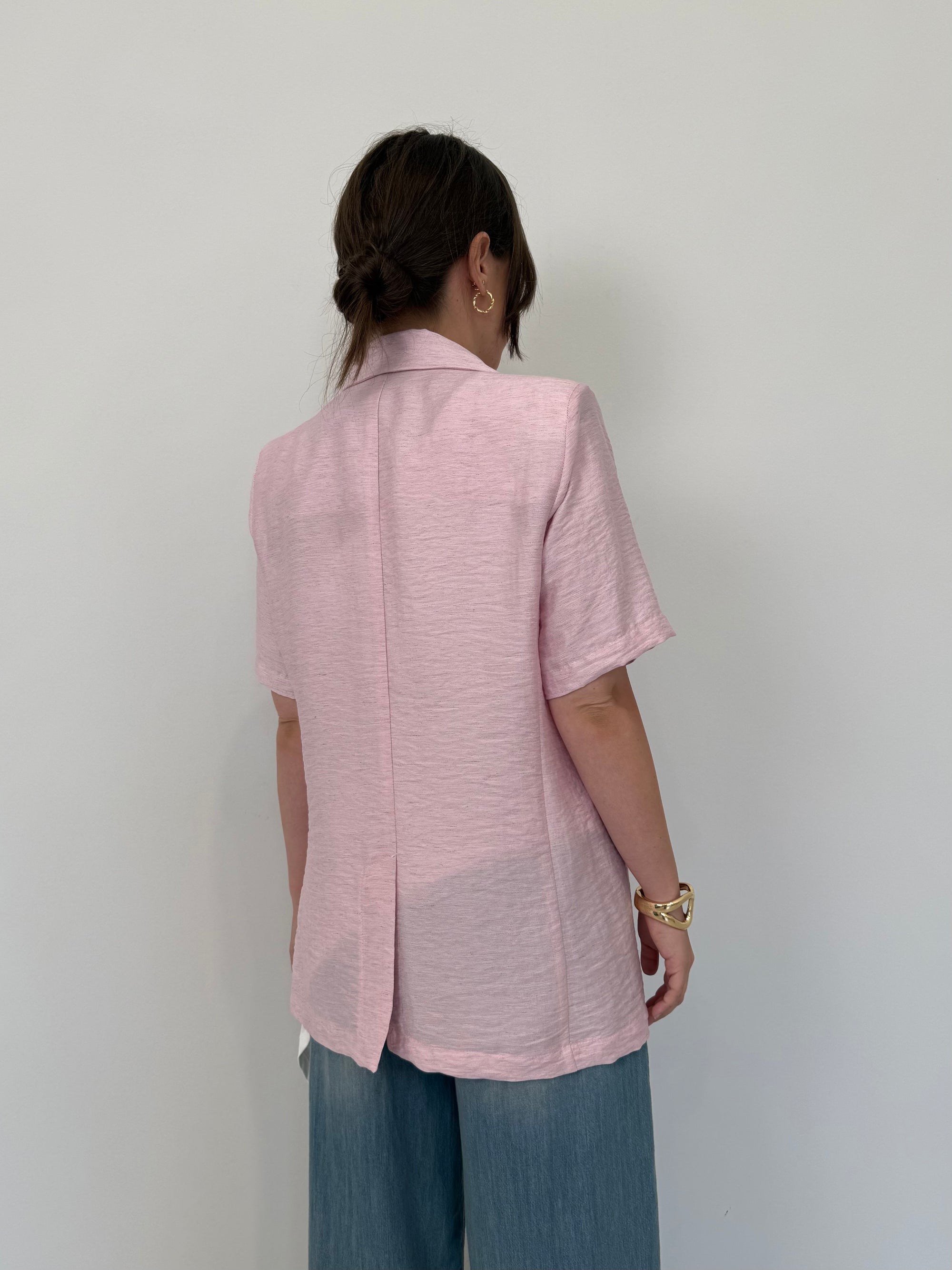 Haveone - Giacca mezza manica easy rosa