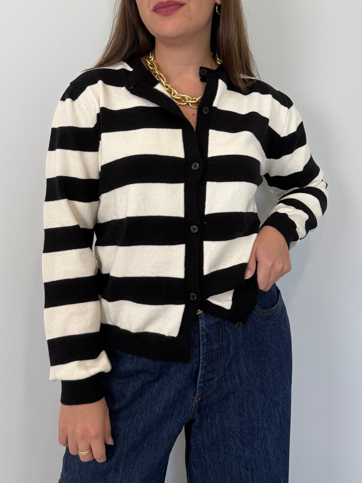 SusyMix - Cardigan rigato nero