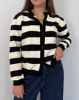 SusyMix - Cardigan rigato nero