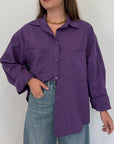 Haveone - Camicia doppia tasca viola