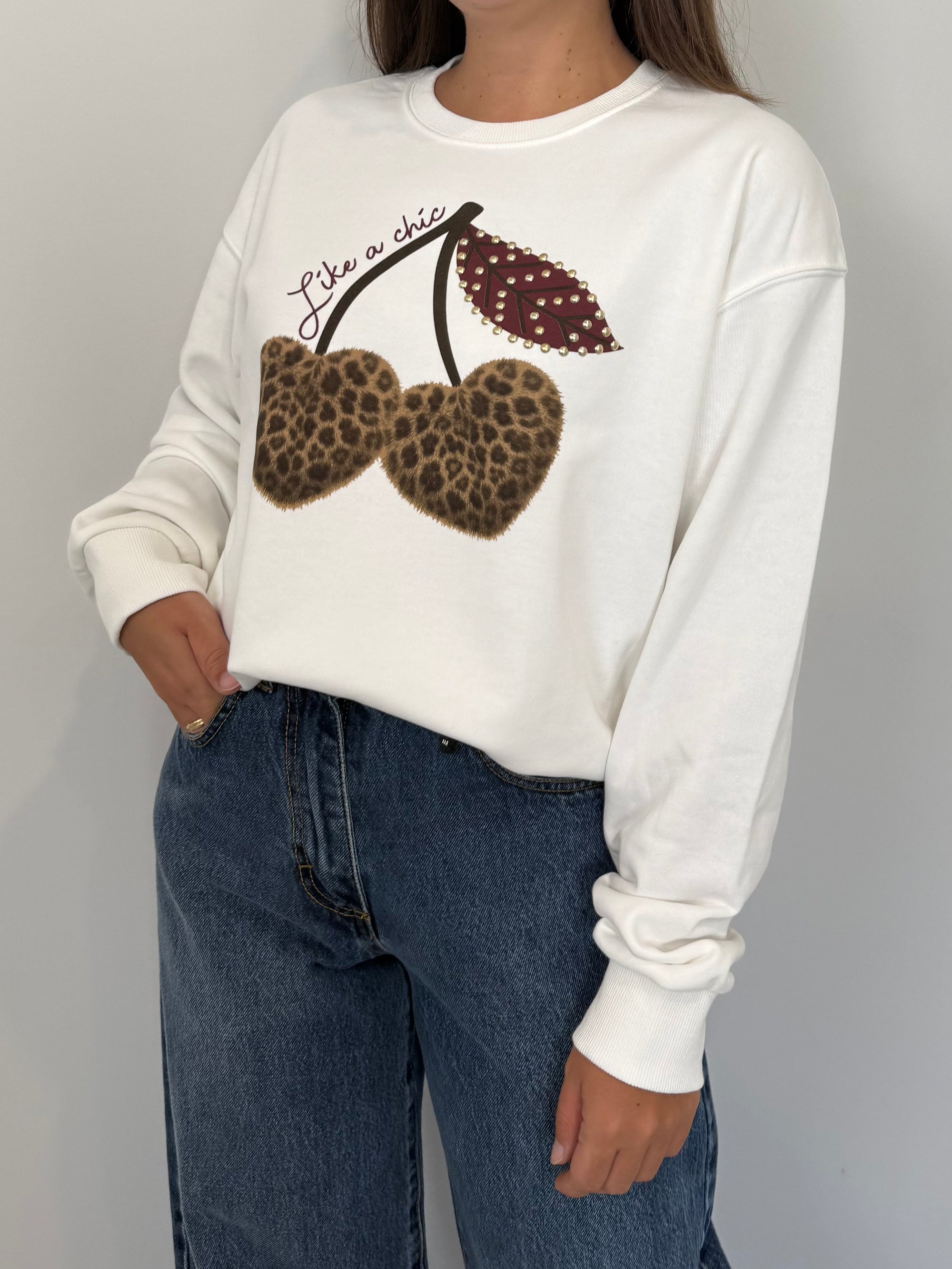 Civico23 - Felpa cherry animalier