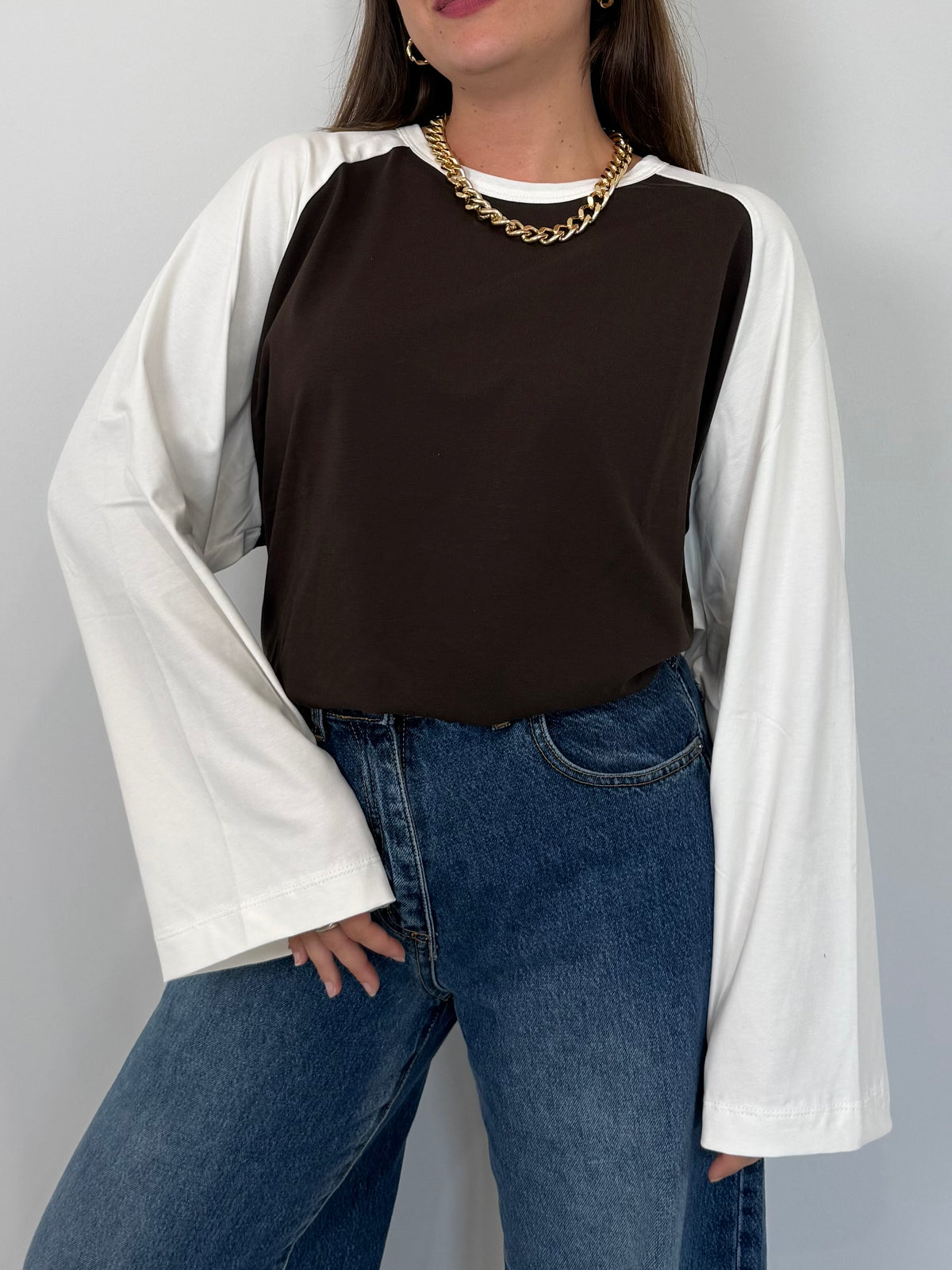 Haveone - Maglia street Bicolor Moro