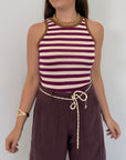 Haveone - Canotta vogatore righe magenta