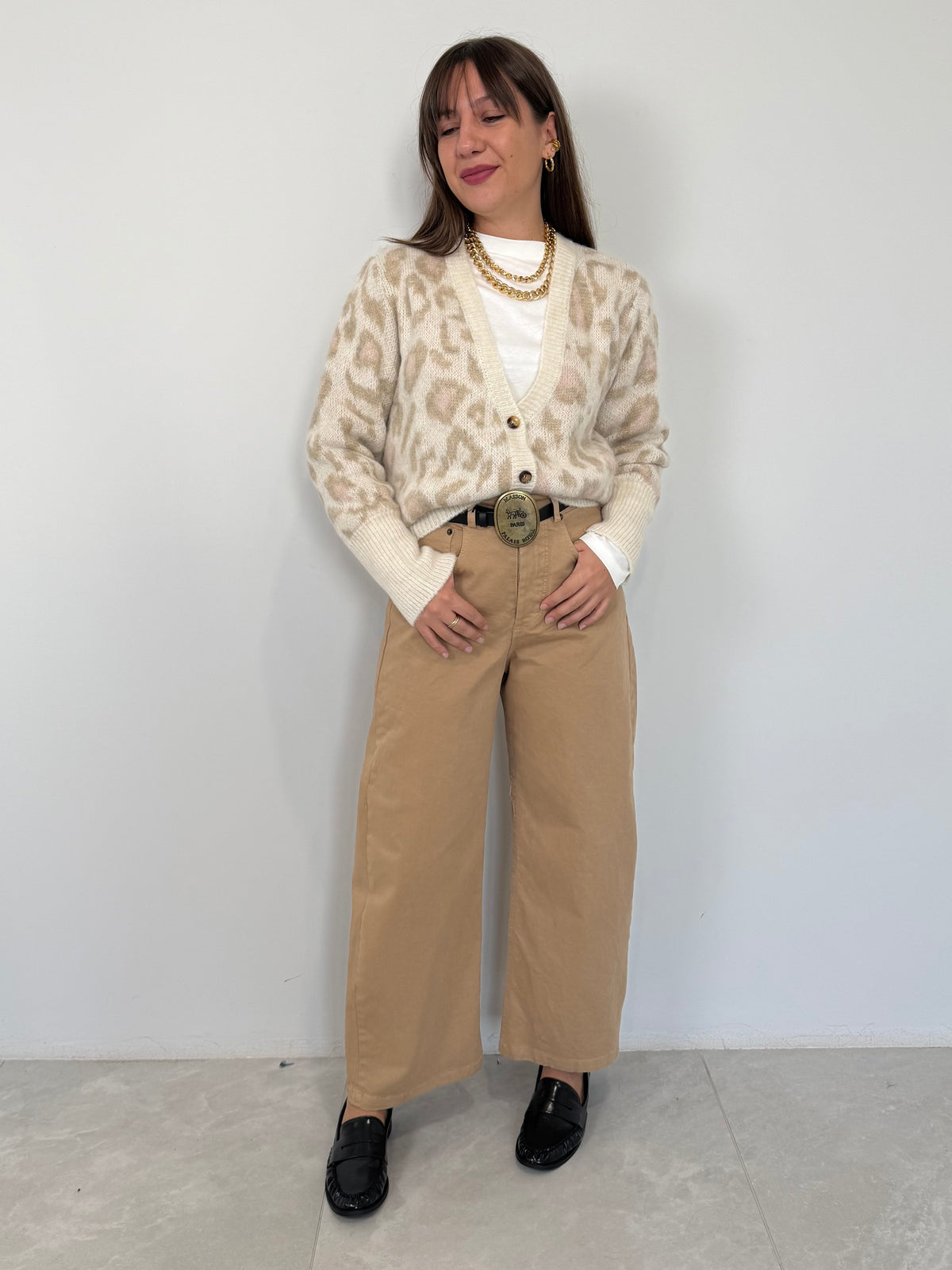 Tensione In - Jeans barrel cammello
