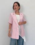 Haveone - Giacca mezza manica easy rosa
