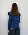 Haveone - Maglia spalline righe blu