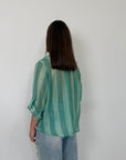 Haveone - Camicia righe larghe acquamarina
