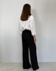 SusyMix - Pantalone fluido flare nero