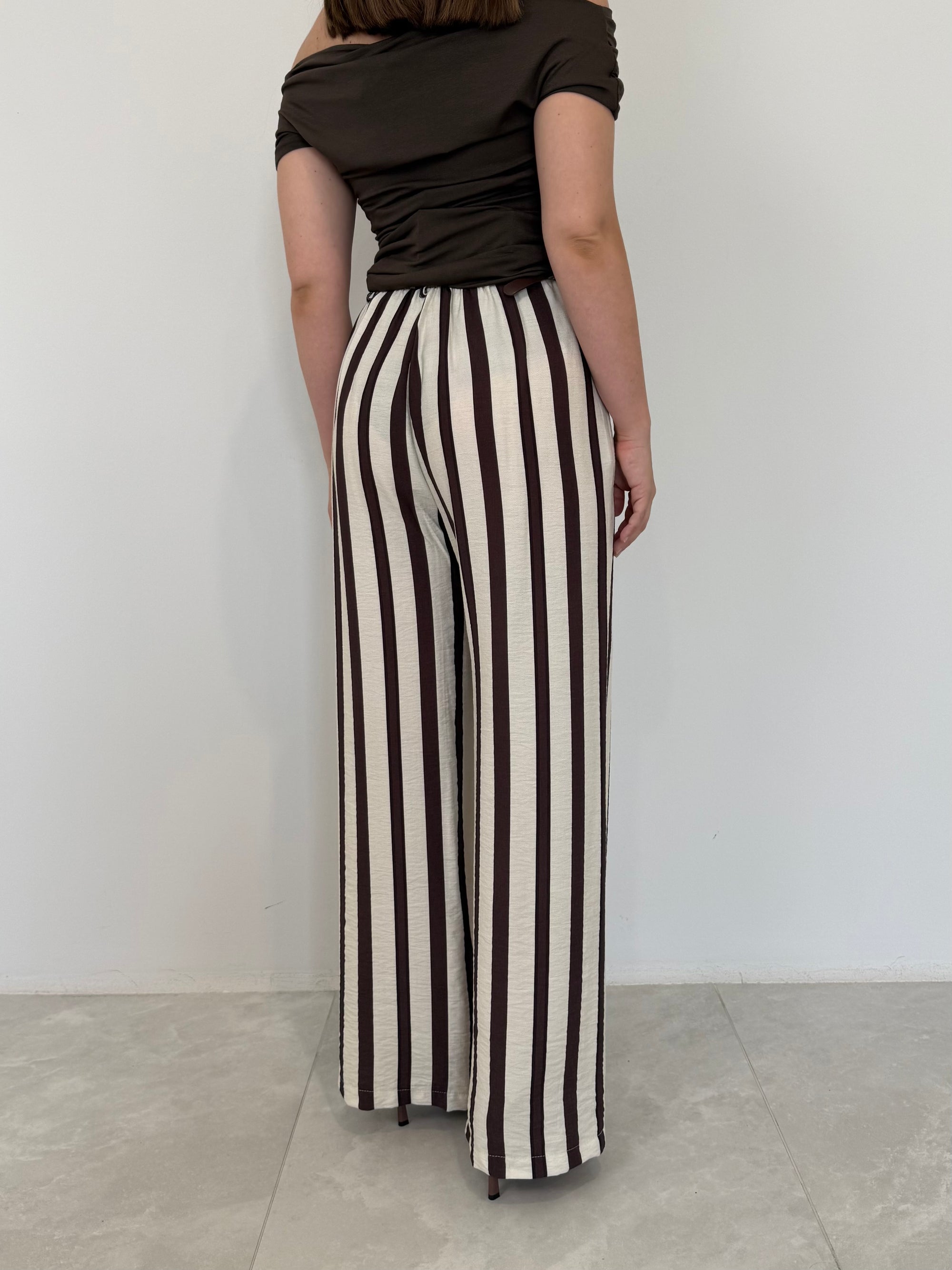 Haveone - Pantalone rigato moro