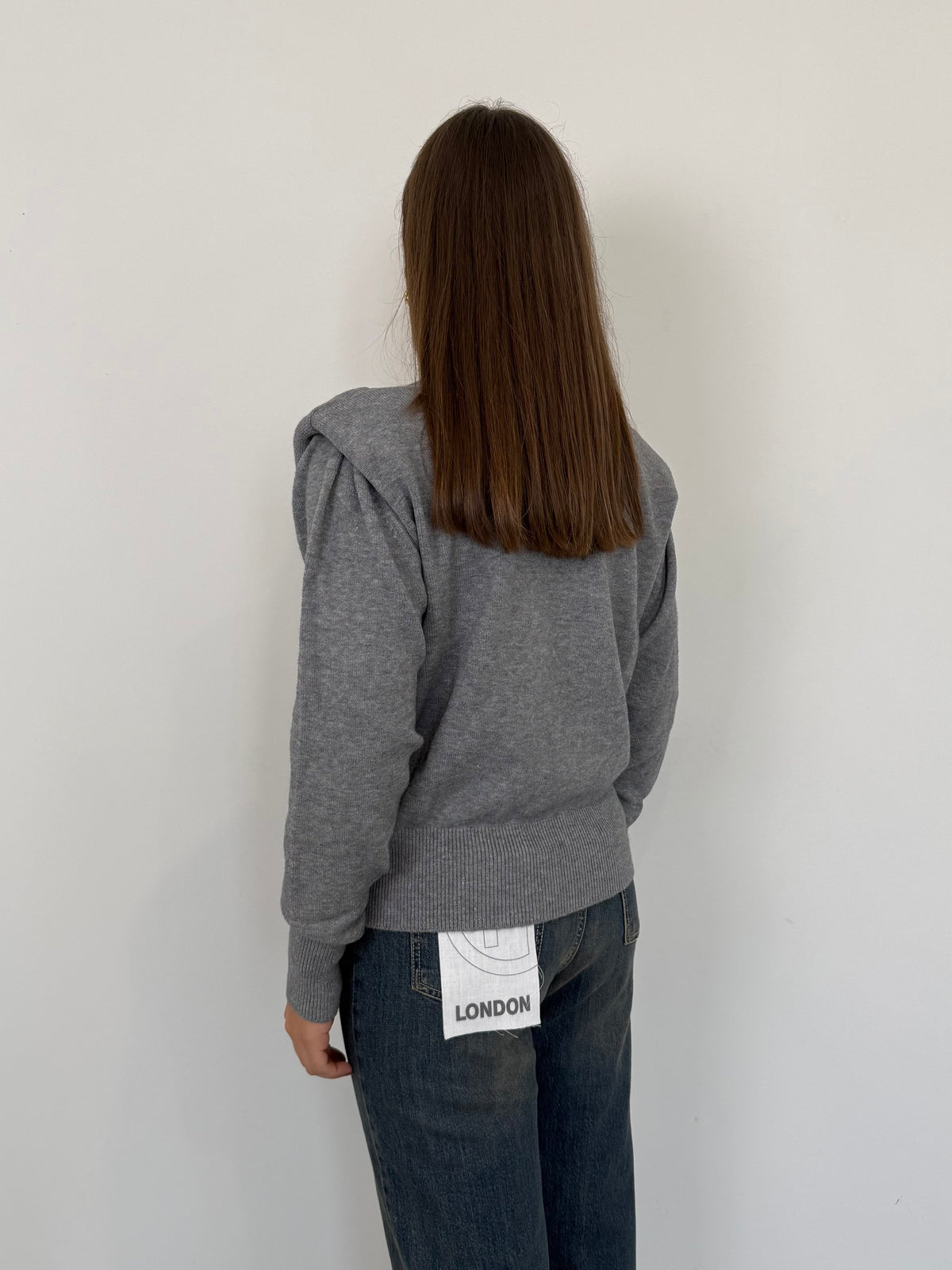 Haveone - Maglioncino con spalline grigio