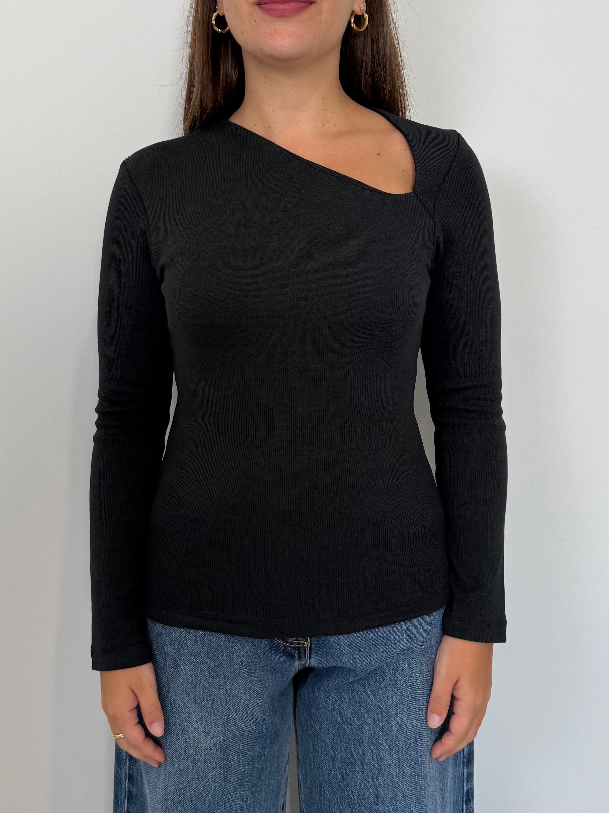 SusyMix - Maglia con cutout nero