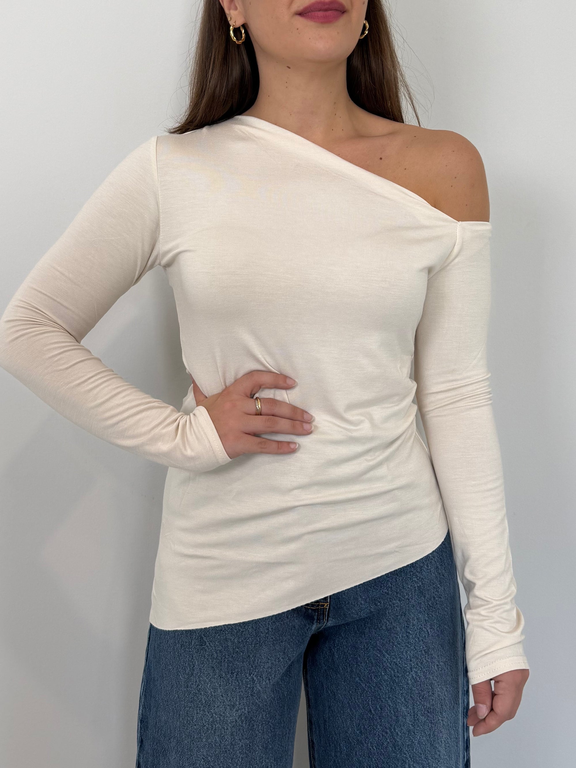 SusyMix - Maglia cutout panna