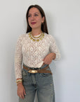 Haveone - Body in pizzo bianco