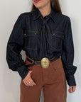 Tensione In - Camicia in denim con cravatta