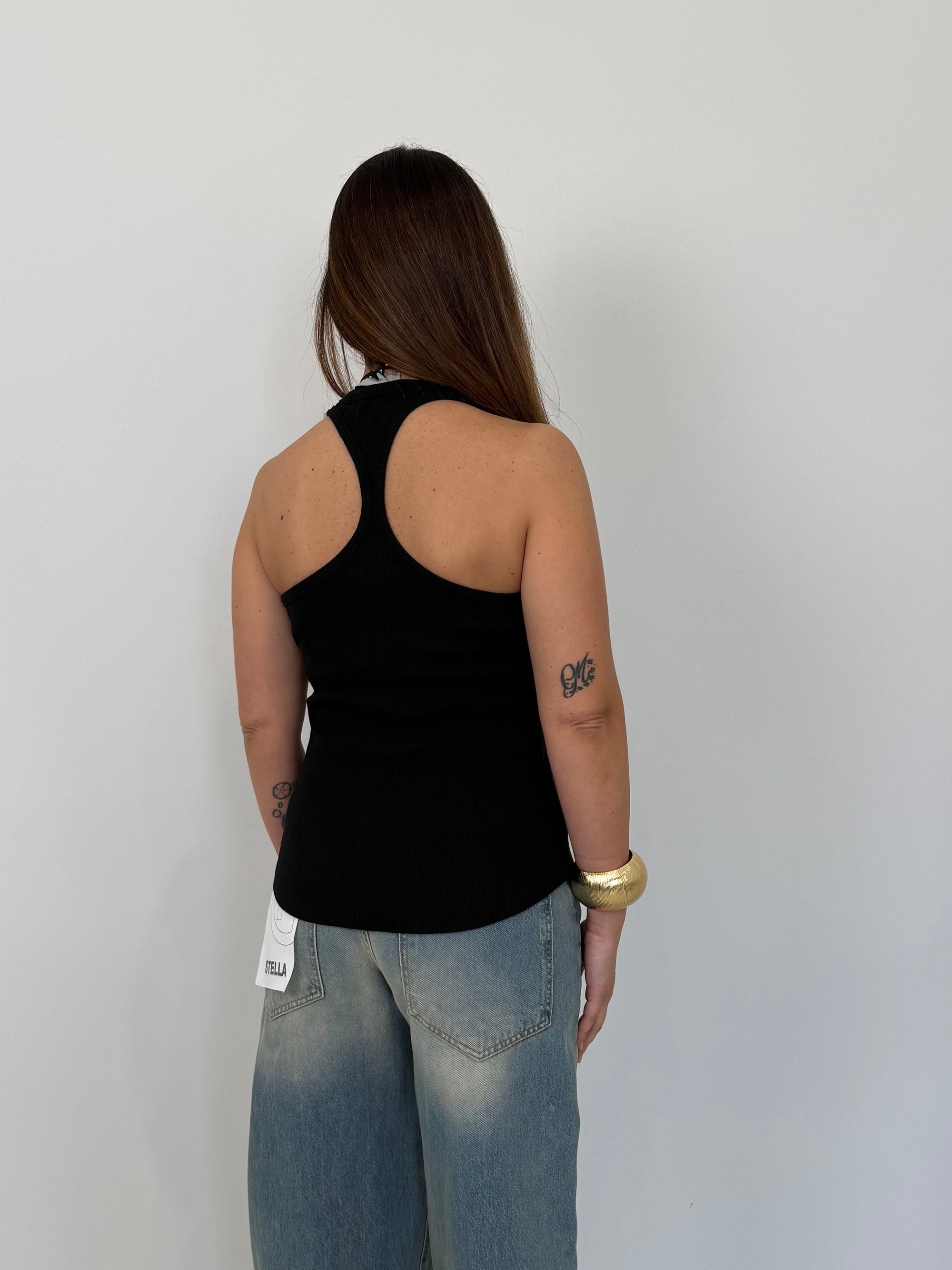 Haveone - Canotta vogatore cutout nera