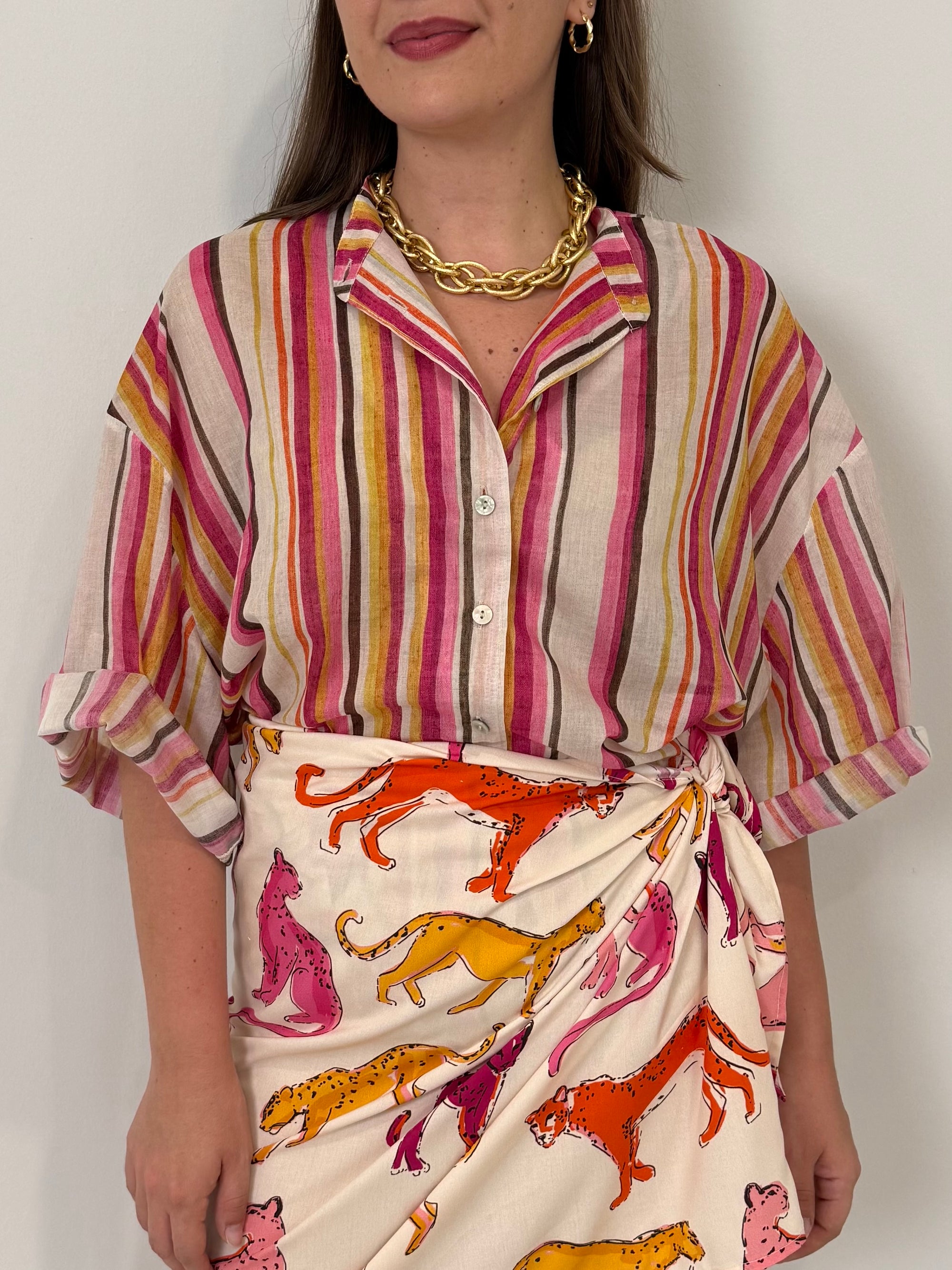 Tensione - Camicia millerighe multicolor