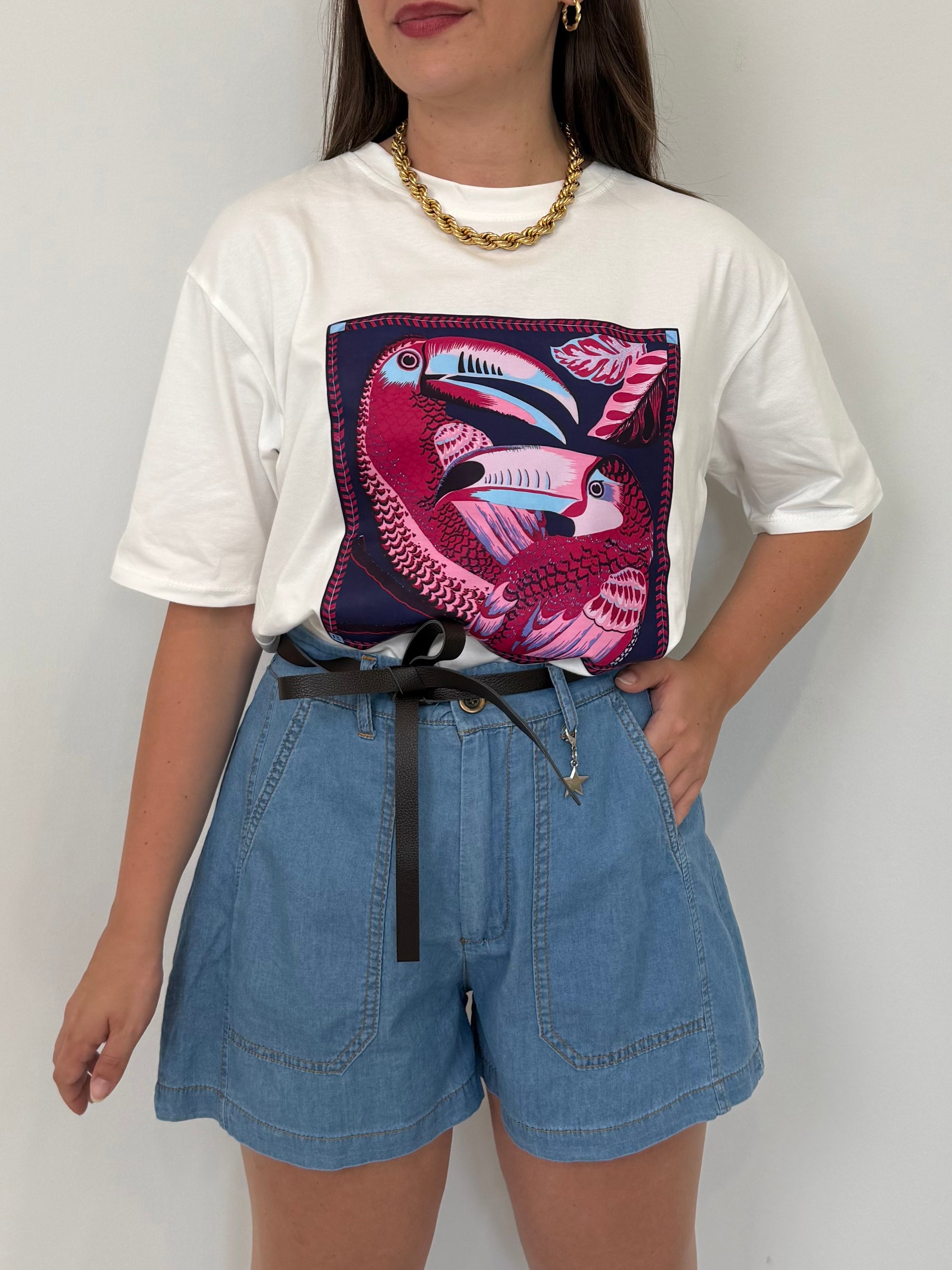 SusyMix - Short in denim stellina
