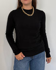 Haveone - Maglioncino basic girocollo nero