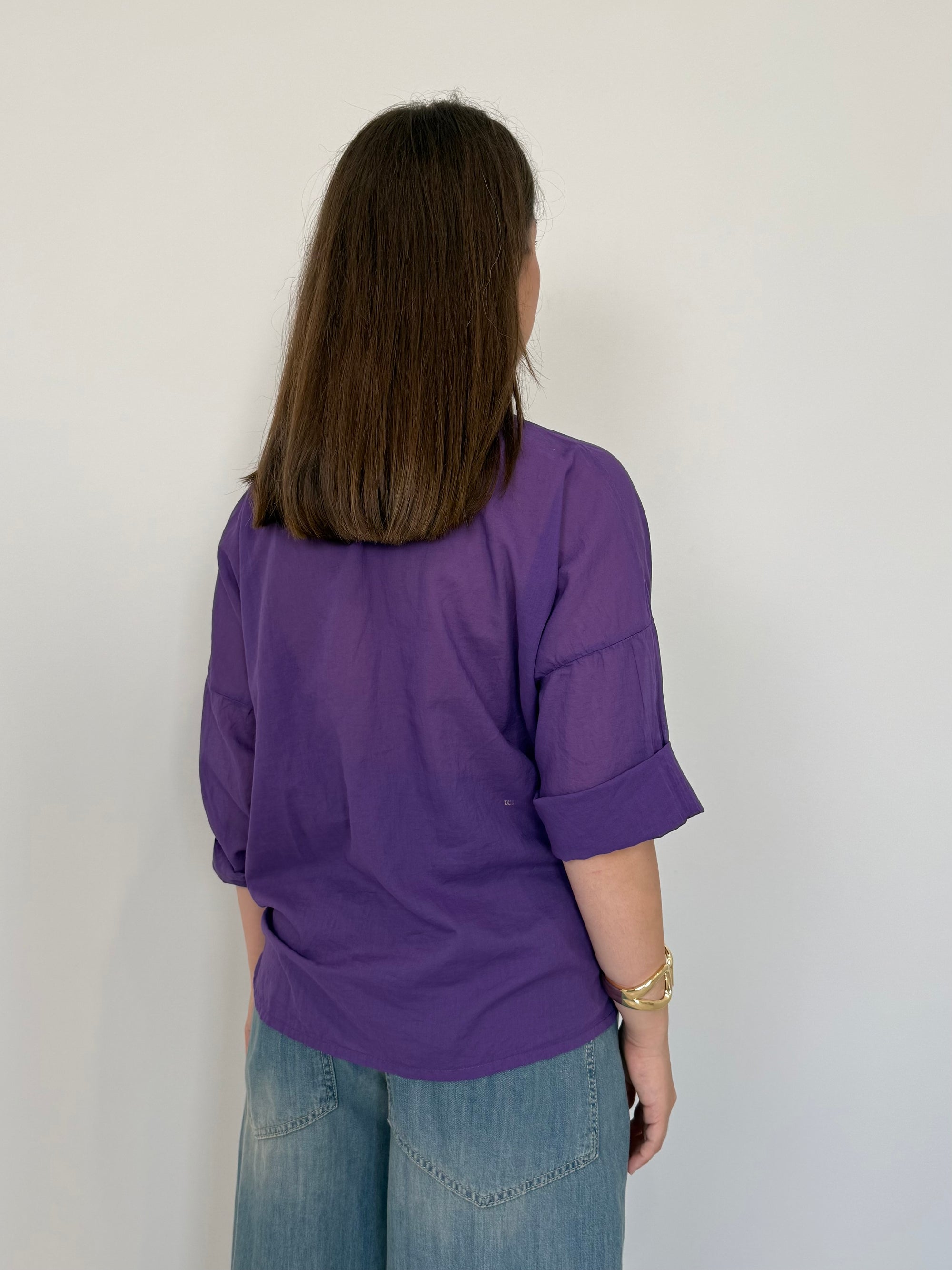 PRE-ORDINE 15/06: Haveone - Camicia in mussola di cotone viola