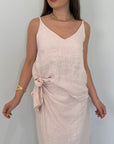 Haveone - Top bretella 100% Lino rosa