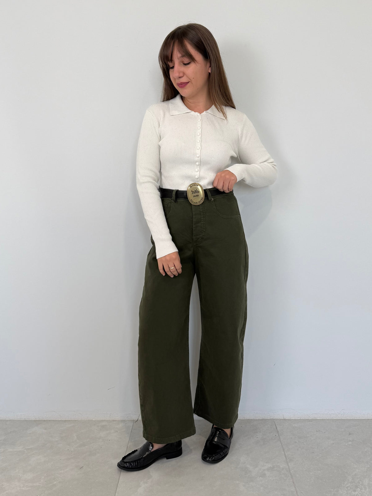 Tensione In - Jeans barrel verde