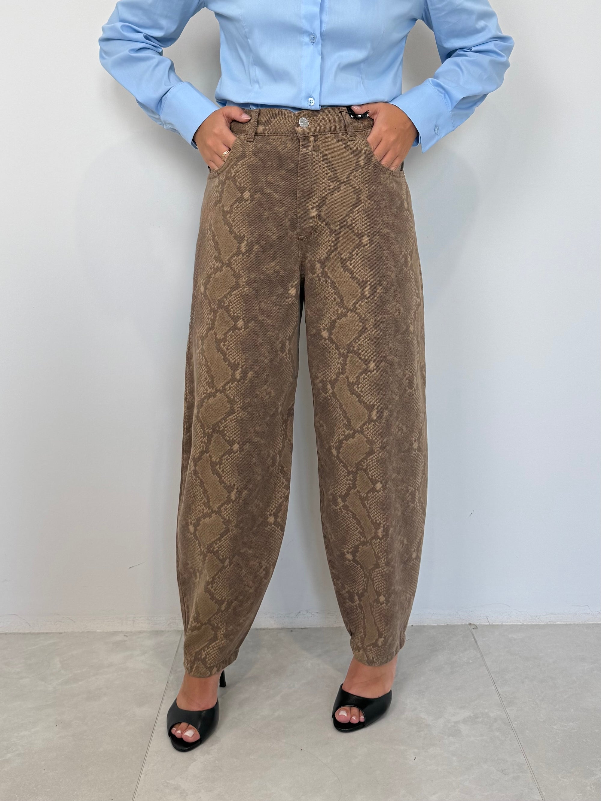 Haveone - Jeans fantasia pitonata