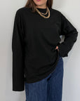 Haveone - Maglia over con spalline nera