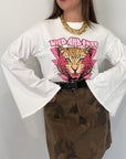 SusyMix - Maglia manica calla con tigre bianca